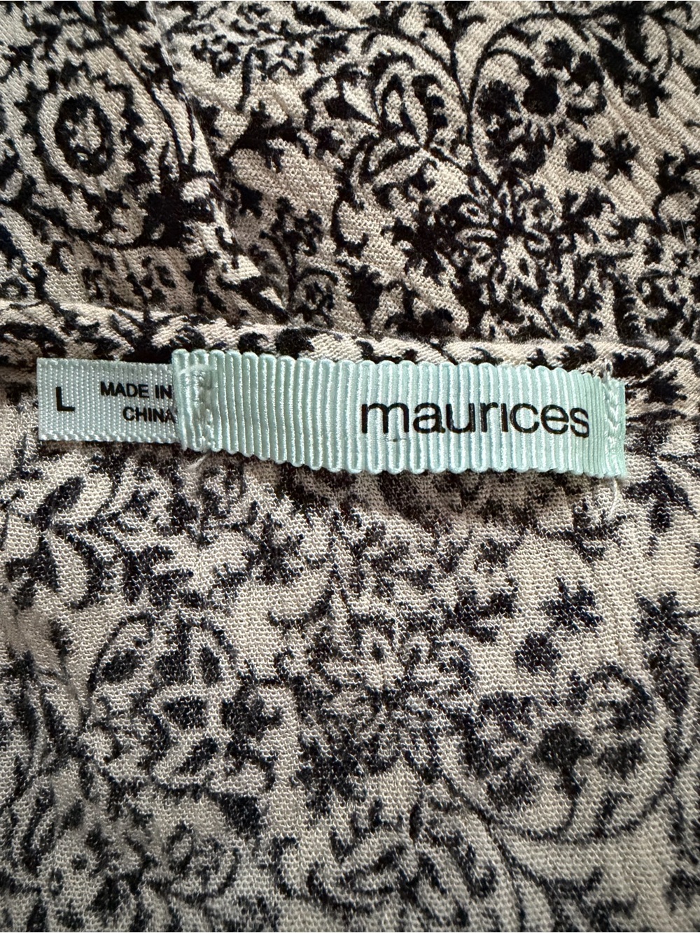 Maurices Cold Shoulder Floral Peasant Blouse Size Large Boho Adjustable Straps - Picture 5 of 6